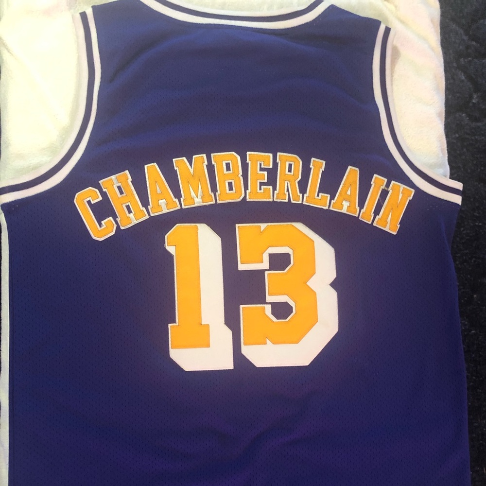 LA Lakers Wilt Chamberlain Adidas Hardwood Classic Jersey